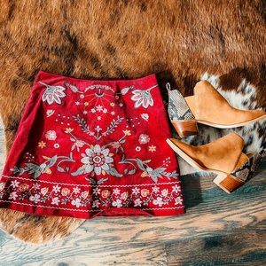 Lulus burgundy mini skirt